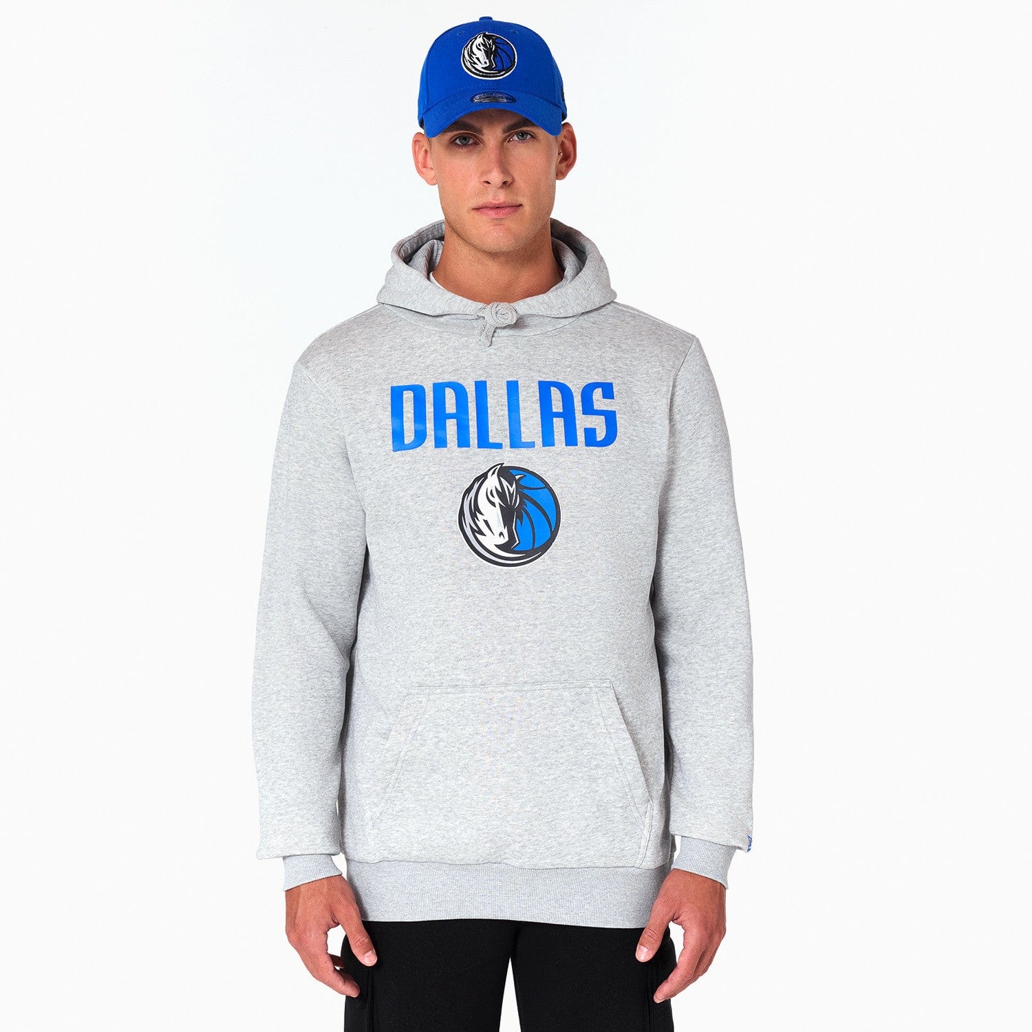 Dallas Mavericks Logo Hoodie NBA New Era Grau - STADIUMDREAMS