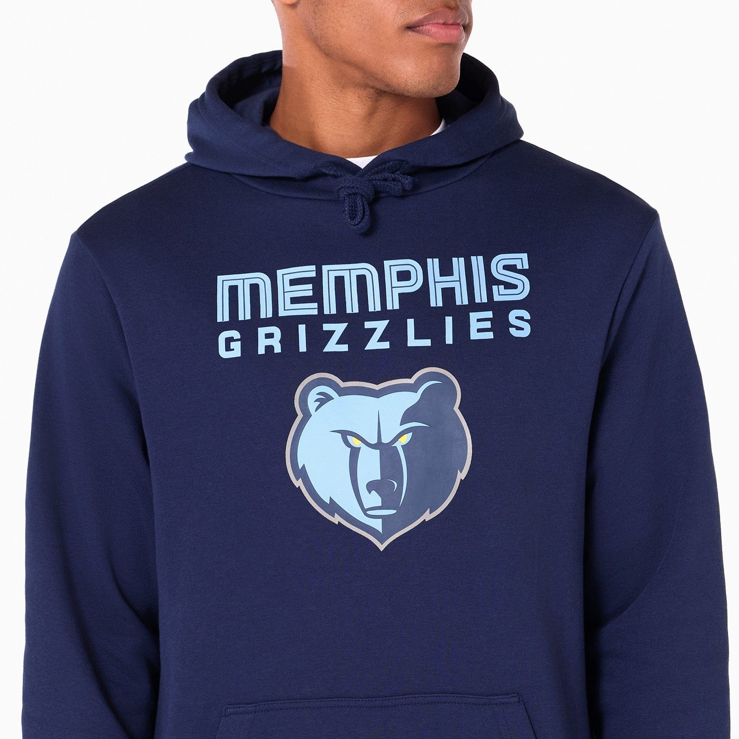 Memphis Grizzlies Logo Hoodie NBA New Era Navy - STADIUMDREAMS