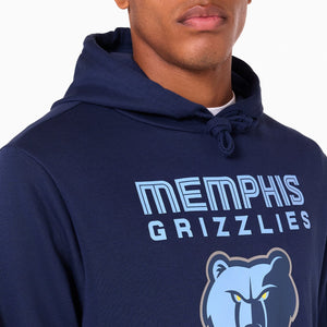 Memphis Grizzlies Logo Hoodie NBA New Era Navy - STADIUMDREAMS