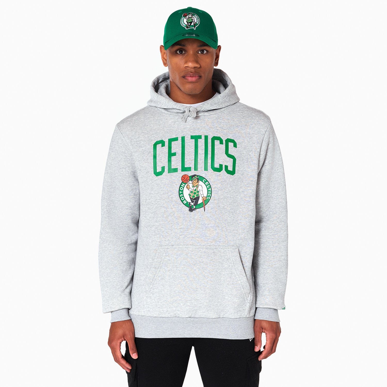 Boston Celtics Logo Hoodie NBA New Era Grau - STADIUMDREAMS