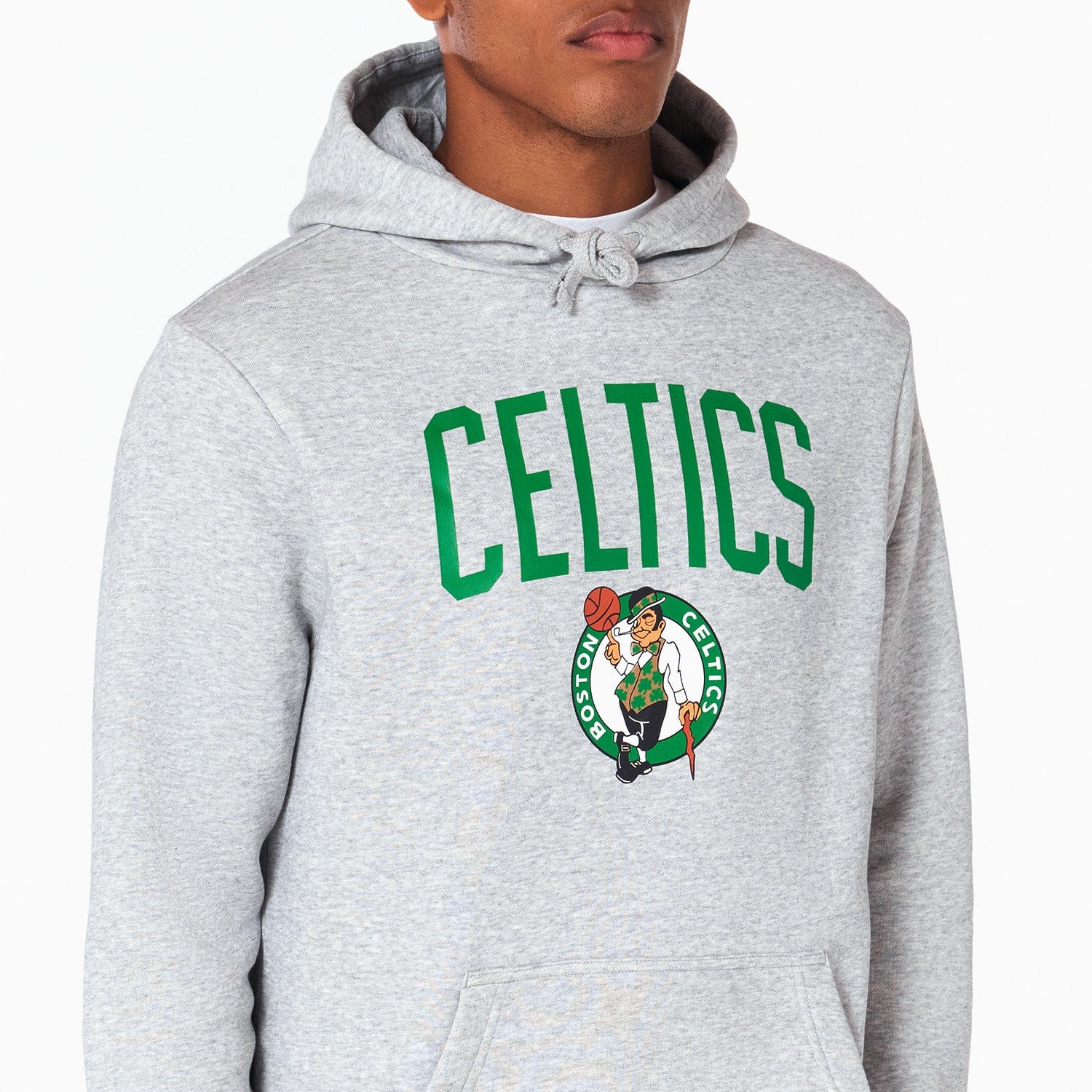 Boston Celtics Logo Hoodie NBA New Era Grau - STADIUMDREAMS