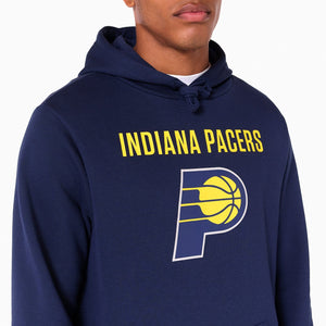 Indiana Pacers Logo Hoodie NBA New Era Navy - STADIUMDREAMS