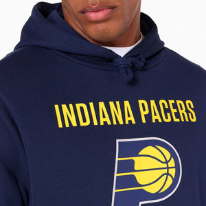 Indiana Pacers Logo Hoodie NBA New Era Navy - STADIUMDREAMS