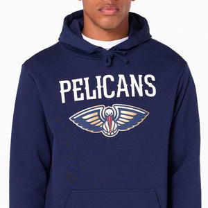 New Orleans Pelicans Logo Hoodie NBA New Era Navy - STADIUMDREAMS