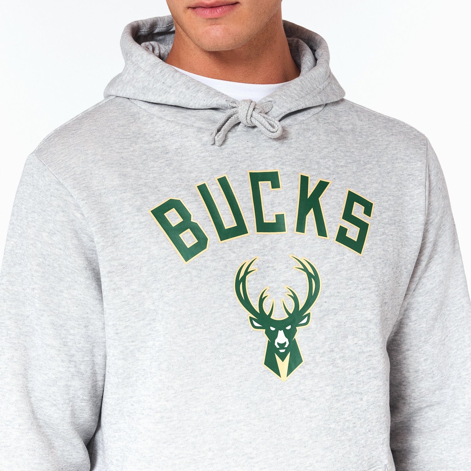 Milwaukee Bucks Logo Hoodie NBA New Era Grau - STADIUMDREAMS