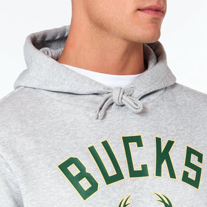 Milwaukee Bucks Logo Hoodie NBA New Era Grau - STADIUMDREAMS