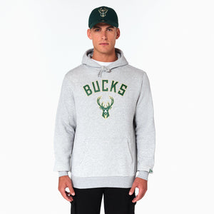 Milwaukee Bucks Logo Hoodie NBA New Era Grau - STADIUMDREAMS