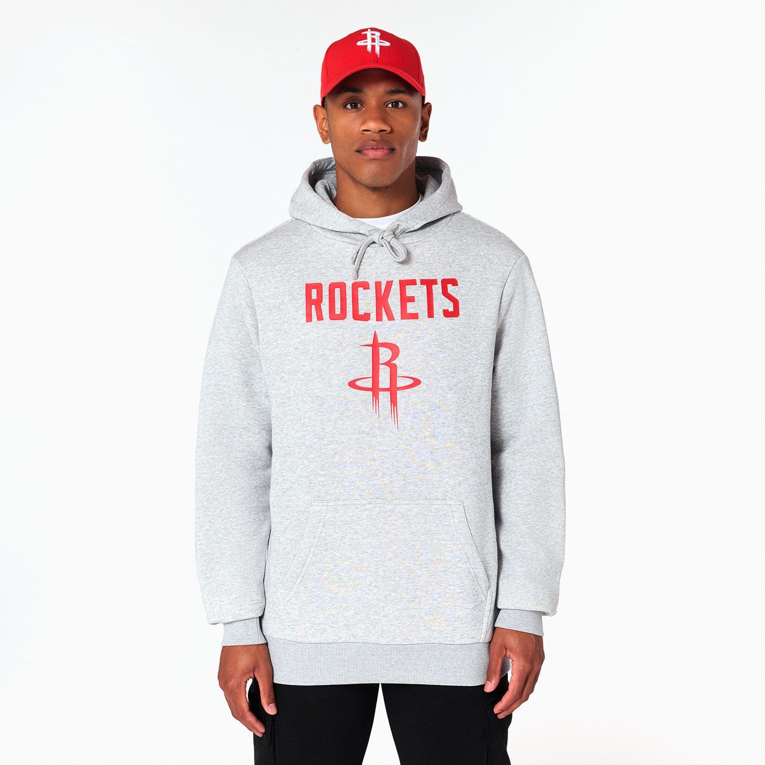 Houston Rockets Logo Hoodie NBA New Era Grau - STADIUMDREAMS