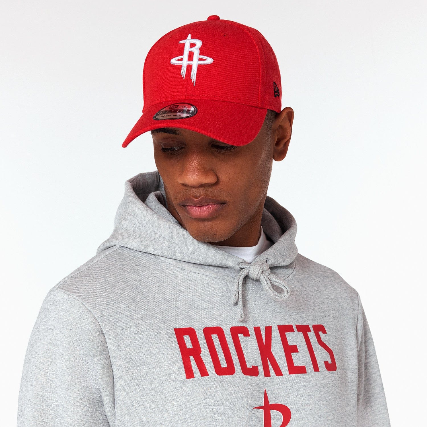 Houston Rockets Logo Hoodie NBA New Era Grau - STADIUMDREAMS