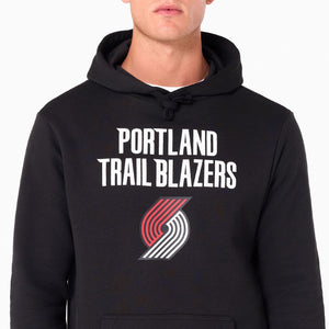 Portland Trail Blazers Logo Hoodie NBA New Era Schwarz - STADIUMDREAMS