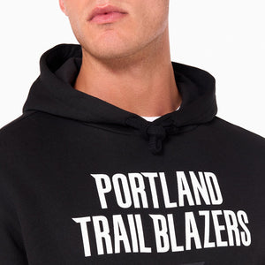 Portland Trail Blazers Logo Hoodie NBA New Era Schwarz - STADIUMDREAMS