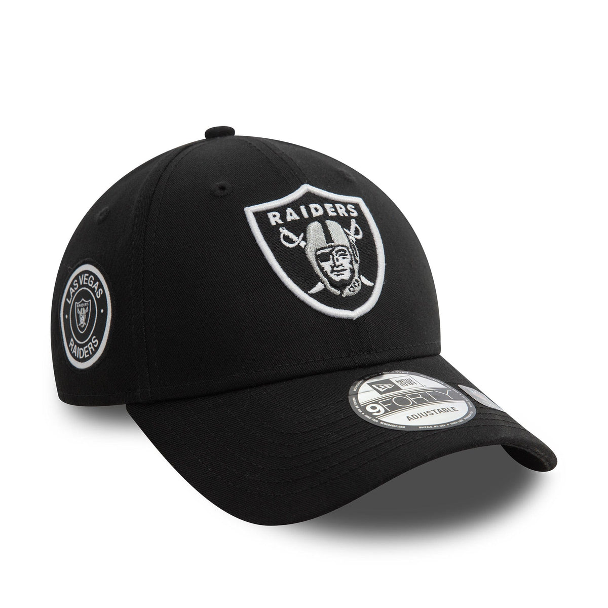 Las Vegas Raiders NFL New Era Side Patch 9Forty Cap Schwarz - STADIUMDREAMS