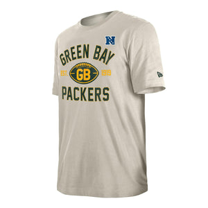 Green Bay Packers Historic 2024 New Era 3rd Down NFL T-Shirt Beige - STADIUMDREAMS