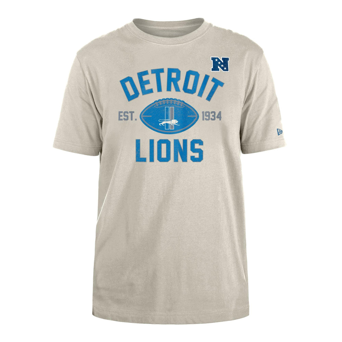 Detroit Lions Historic 2024 New Era 3rd Down NFL T-Shirt Beige - STADIUMDREAMS