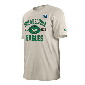 Philadelphia Eagles Historic 2024 New Era 3rd Down NFL T-Shirt Beige - STADIUMDREAMS