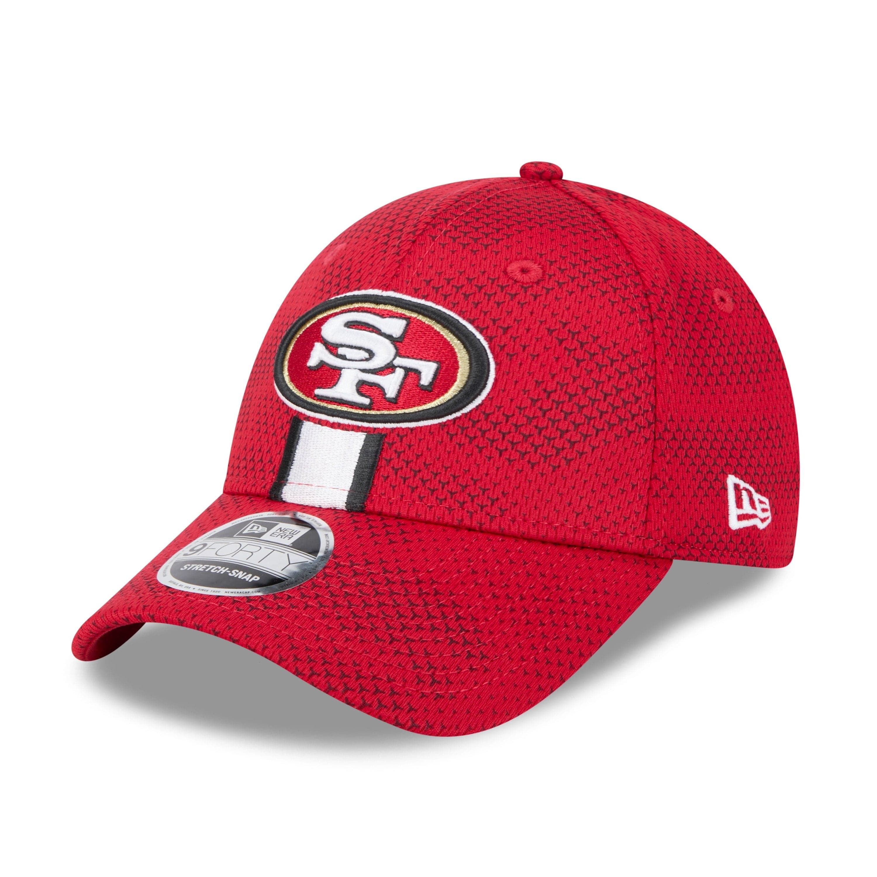 San Francisco 49ers 2024 NFL Sideline New Era Stretch-Snap 9FORTY Cap Rot - STADIUMDREAMS