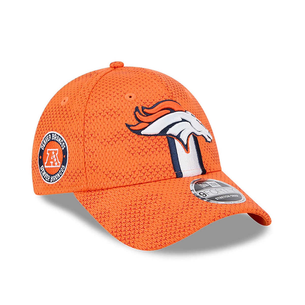 Denver Broncos 2024 NFL Sideline New Era Stretch-Snap 9FORTY Cap Orange - STADIUMDREAMS