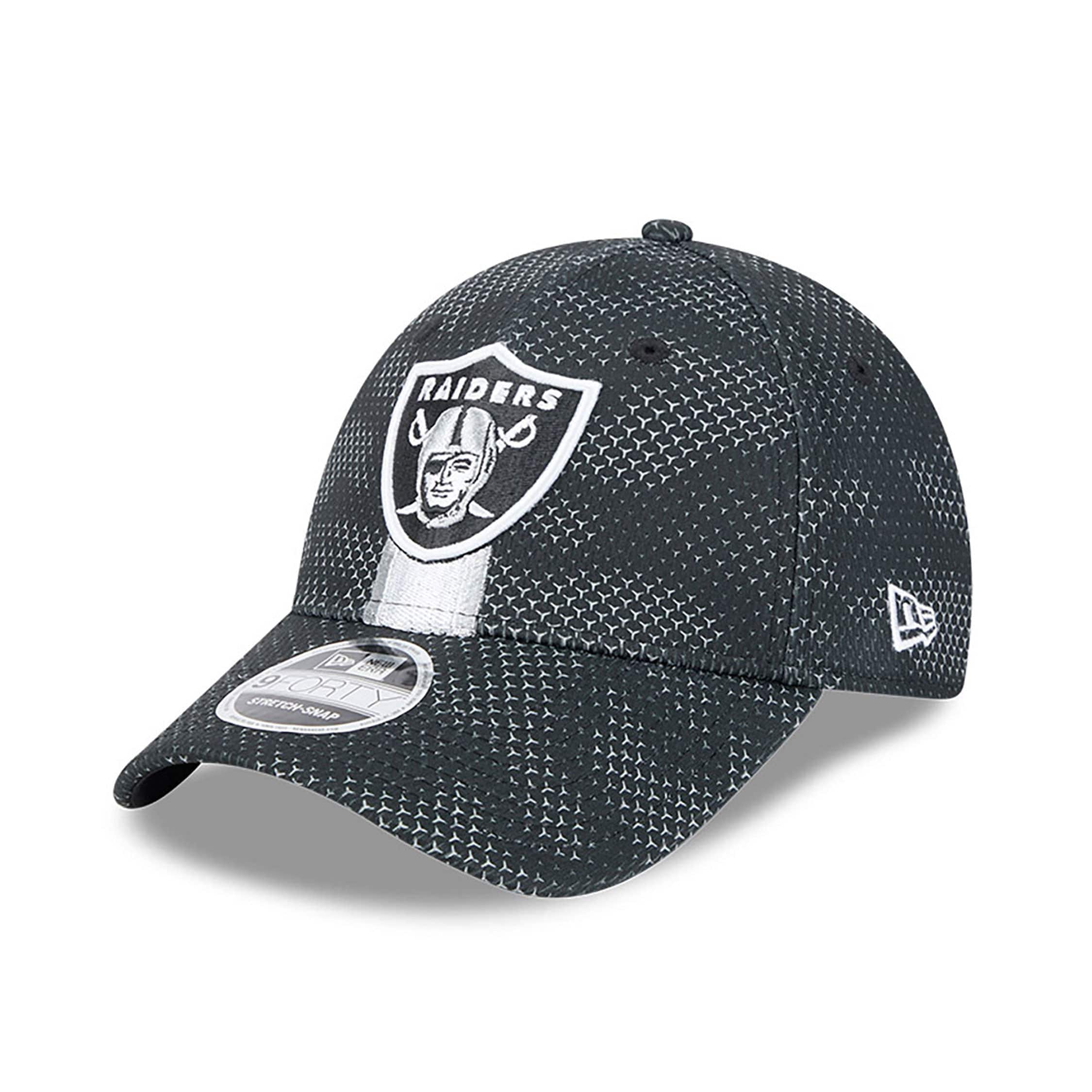 Las Vegas Raiders 2024 NFL Sideline New Era Stretch-Snap 9FORTY Cap Schwarz - STADIUMDREAMS