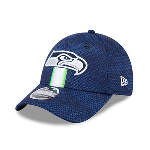 Seattle Seahawks 2024 NFL Sideline New Era Stretch-Snap 9FORTY Cap Navy - STADIUMDREAMS