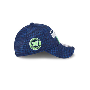 Seattle Seahawks 2024 NFL Sideline New Era Stretch-Snap 9FORTY Cap Navy - STADIUMDREAMS