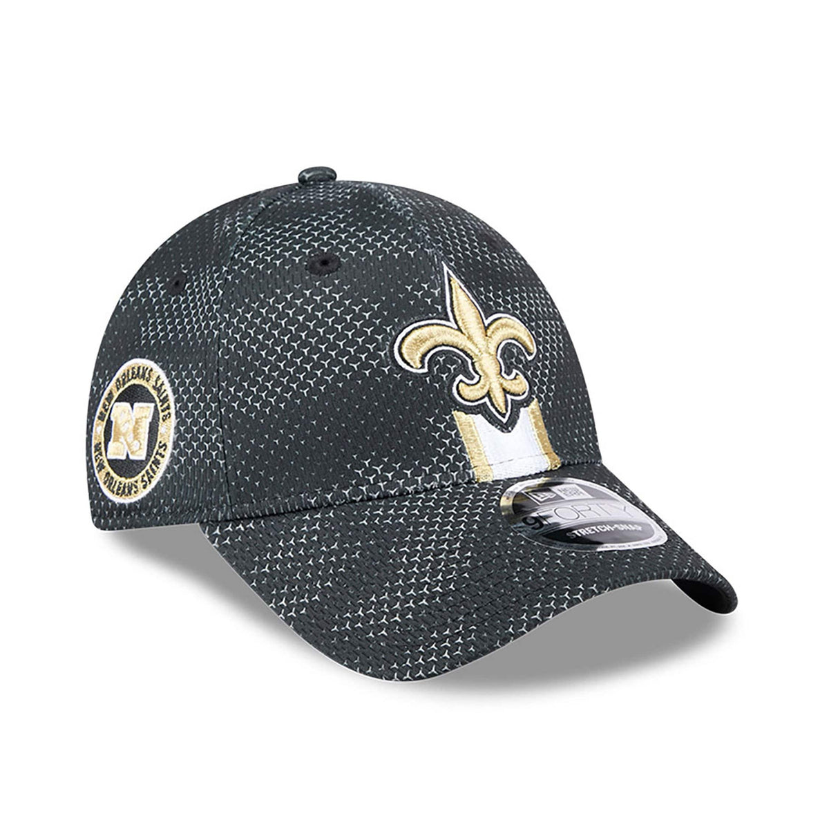 New Orleans Saints 2024 NFL Sideline New Era Stretch-Snap 9FORTY Cap Schwarz - STADIUMDREAMS