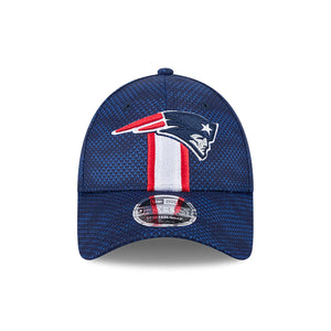 New England Patriots 2024 NFL Sideline New Era Stretch-Snap 9FORTY Cap Navy - STADIUMDREAMS