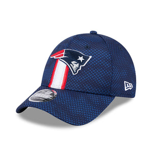 New England Patriots 2024 NFL Sideline New Era Stretch-Snap 9FORTY Cap Navy - STADIUMDREAMS