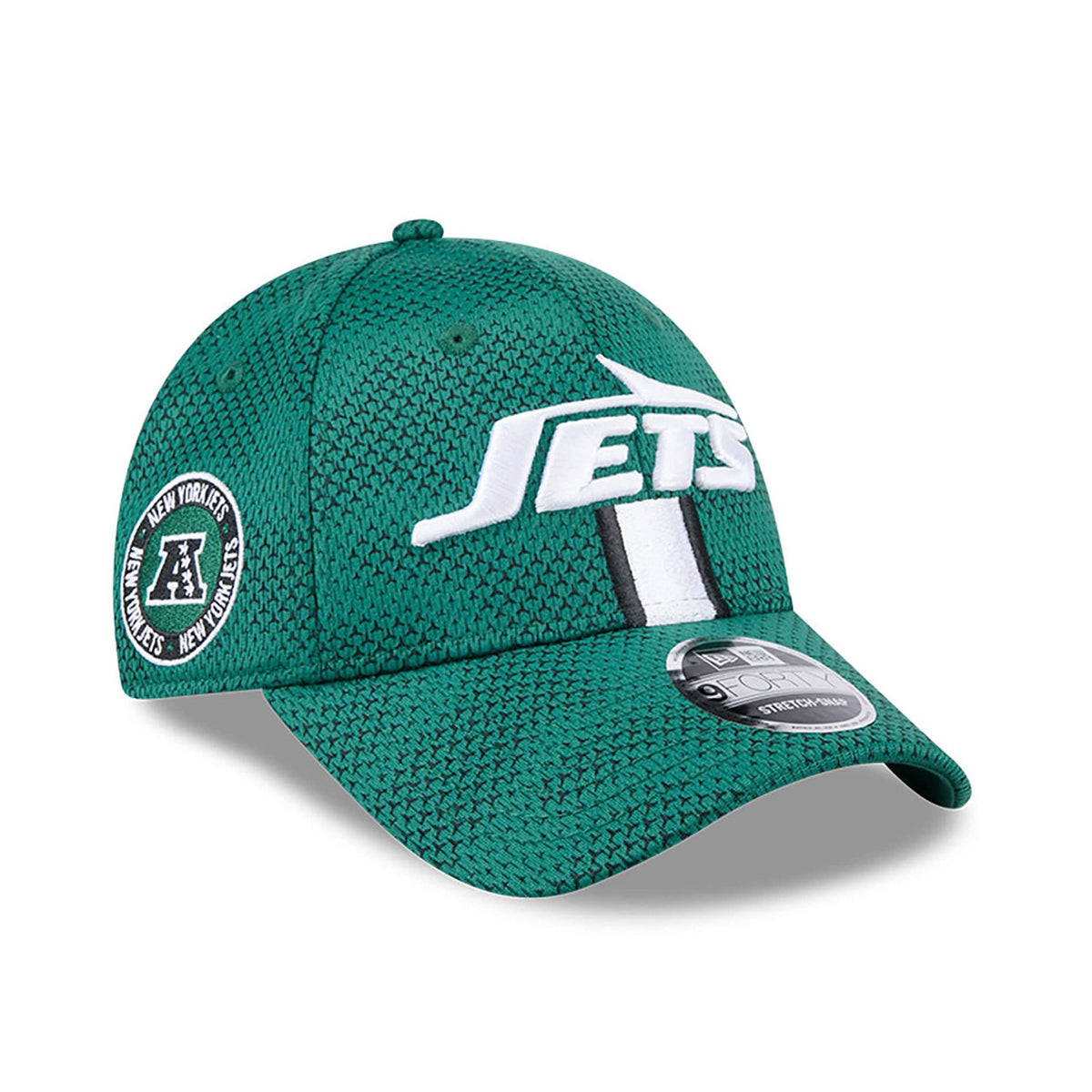 New York Jets 2024 NFL Sideline New Era Stretch-Snap 9FORTY Cap Grün - STADIUMDREAMS