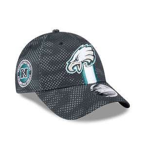 Philadelphia Eagles 2024 NFL Sideline New Era Stretch-Snap 9FORTY Cap Schwarz - STADIUMDREAMS