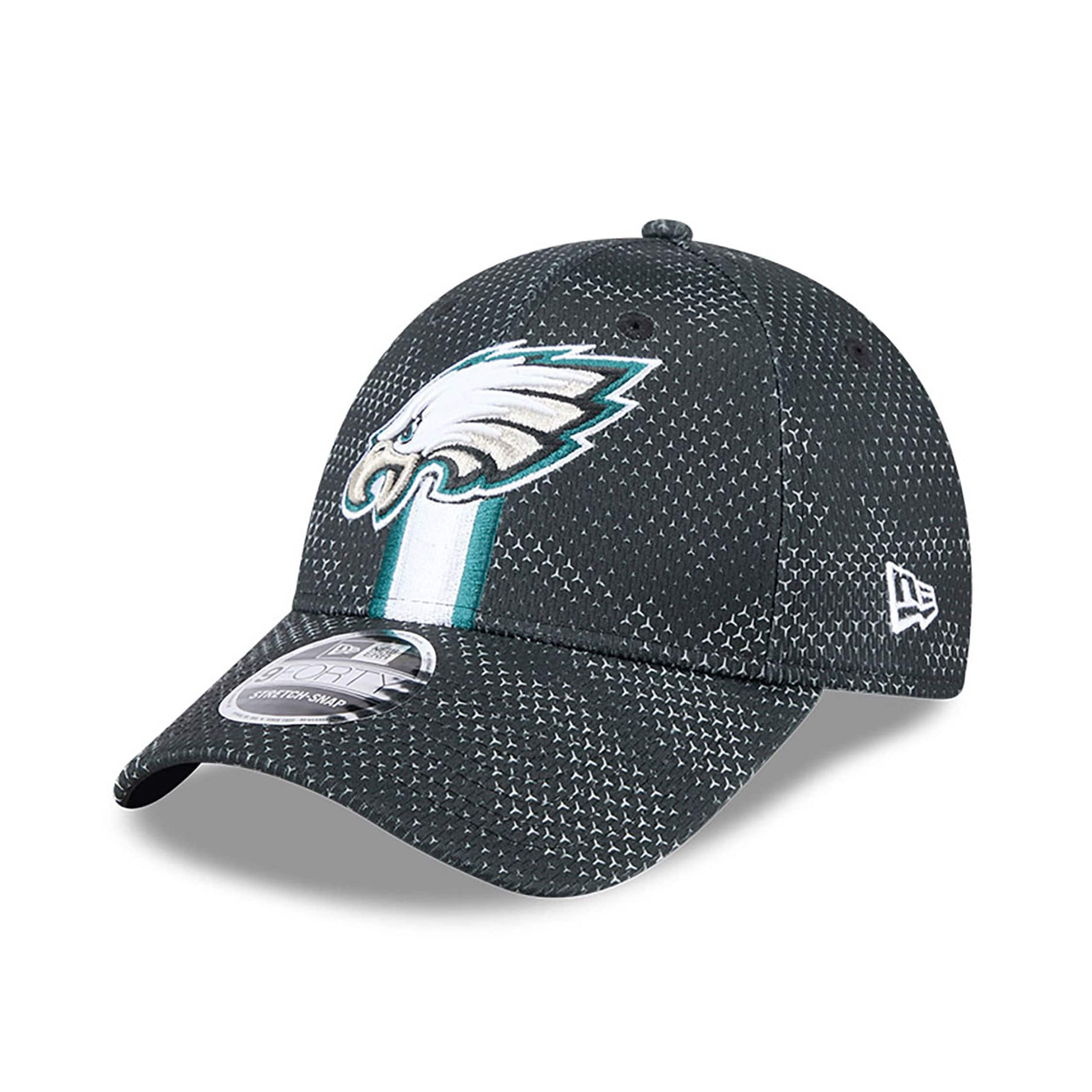 Philadelphia Eagles 2024 NFL Sideline New Era Stretch-Snap 9FORTY Cap Schwarz - STADIUMDREAMS