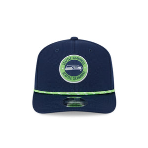 Seattle Seahawks NFL Sideline 2024 9Seventy  Stretch Snap Cap Navy - STADIUMDREAMS