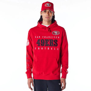 San Francisco 49ers NFL Patch New Era Hoodie Rot - STADIUMDREAMS