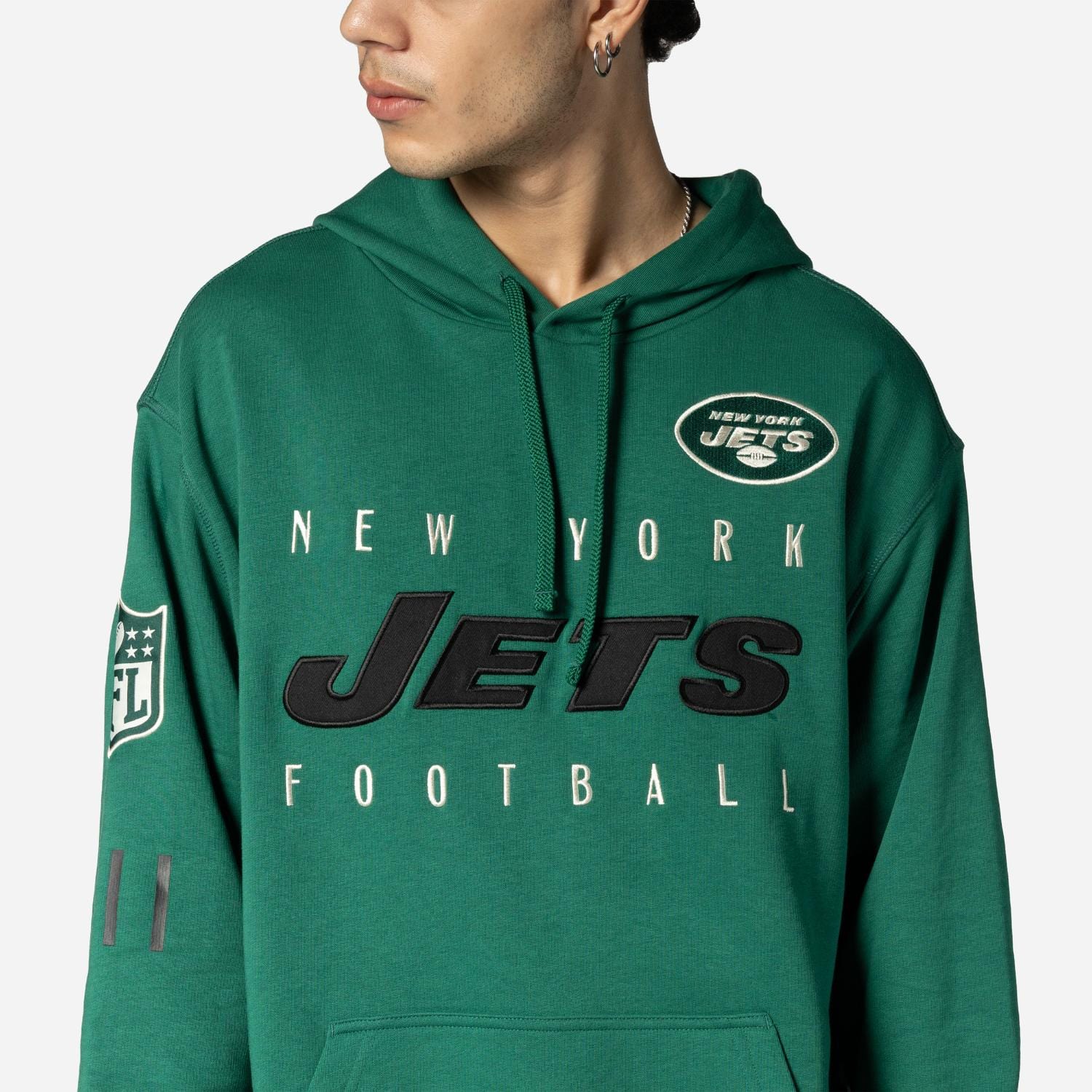 New York Jets NFL Patch New Era Hoodie Grün - STADIUMDREAMS