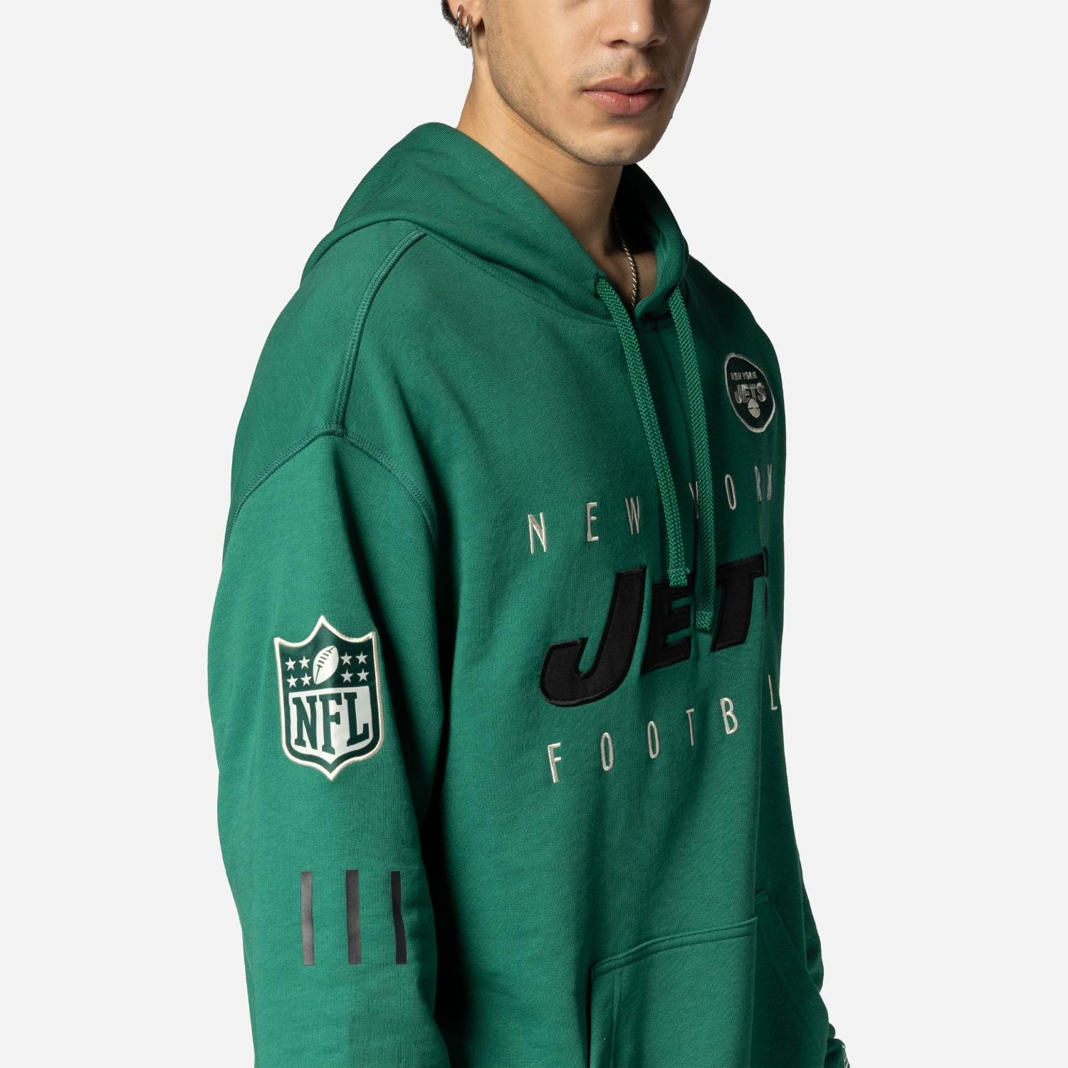 New York Jets NFL Patch New Era Hoodie Grün - STADIUMDREAMS