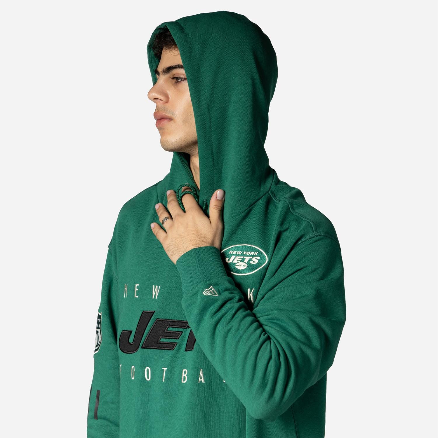 New York Jets NFL Patch New Era Hoodie Grün - STADIUMDREAMS