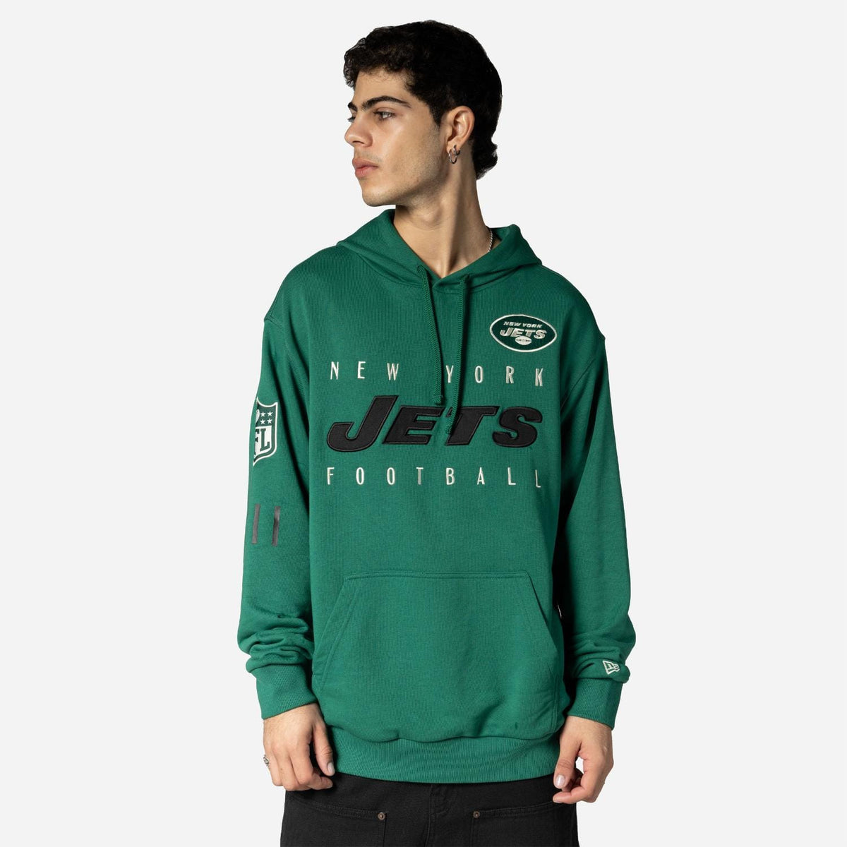 New York Jets NFL Patch New Era Hoodie Grün - STADIUMDREAMS