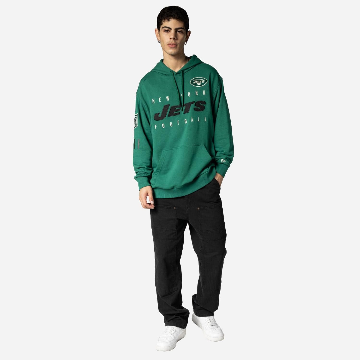 New York Jets NFL Patch New Era Hoodie Grün - STADIUMDREAMS