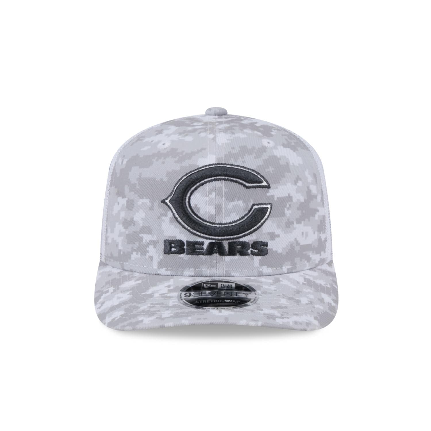 Chicago Bears 2024 NFL Salute to Service New Era Stretch Snap 9SEVENTY Trucker Cap Weiß - STADIUMDREAMS