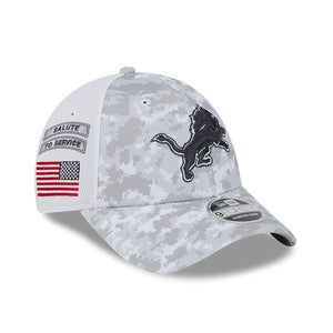 Detroit Lions 2024 NFL Salute to Service New Era 9FORTY Cap Weiß - STADIUMDREAMS