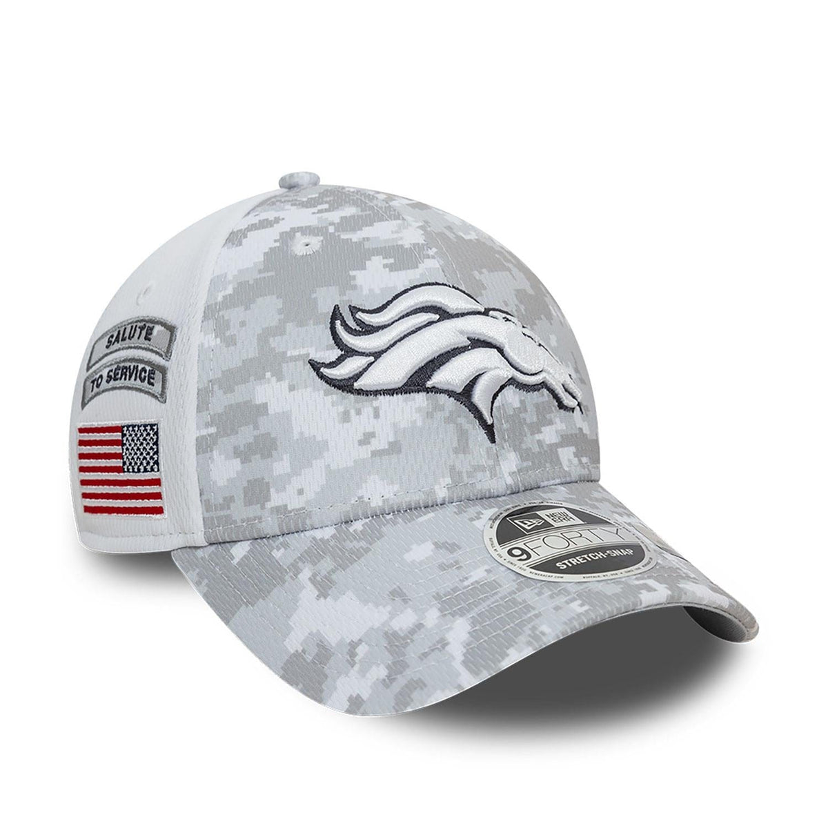 Denver Broncos 2024 NFL Salute to Service New Era 9FORTY Cap Weiß - STADIUMDREAMS