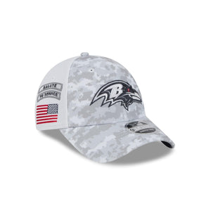 Baltimore Ravens 2024 NFL Salute to Service New Era 9FORTY Cap Weiß - STADIUMDREAMS