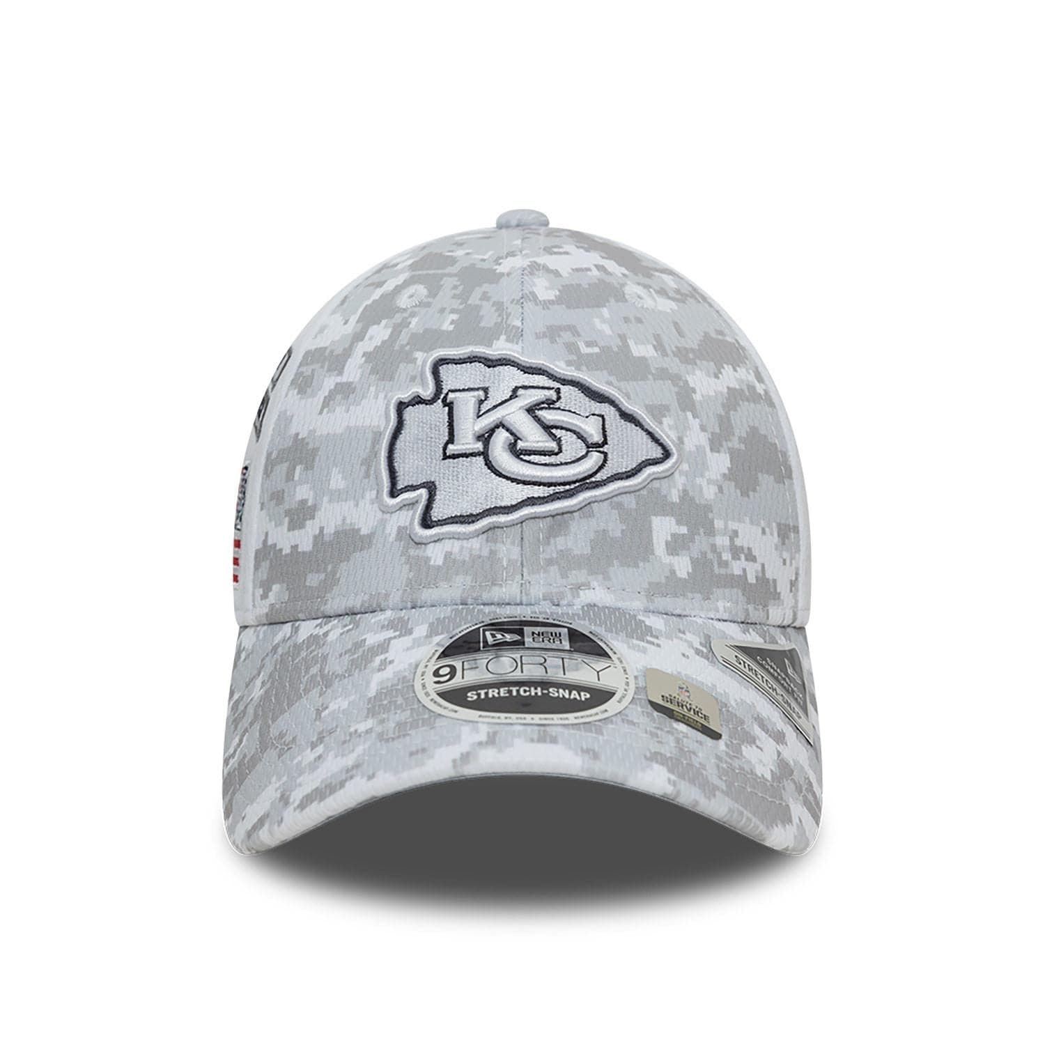 Kansas City Chiefs 2024 NFL Salute to Service New Era 9FORTY Cap Weiß - STADIUMDREAMS