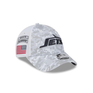 New York Jets 2024 NFL Salute to Service New Era 9FORTY Cap Weiß - STADIUMDREAMS