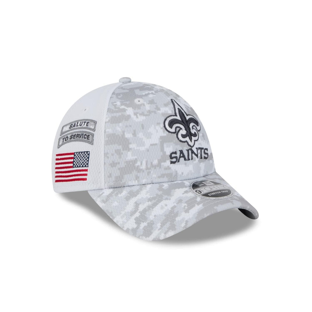 New Orleans Saints 2024 NFL Salute to Service New Era 9FORTY Cap Weiß - STADIUMDREAMS