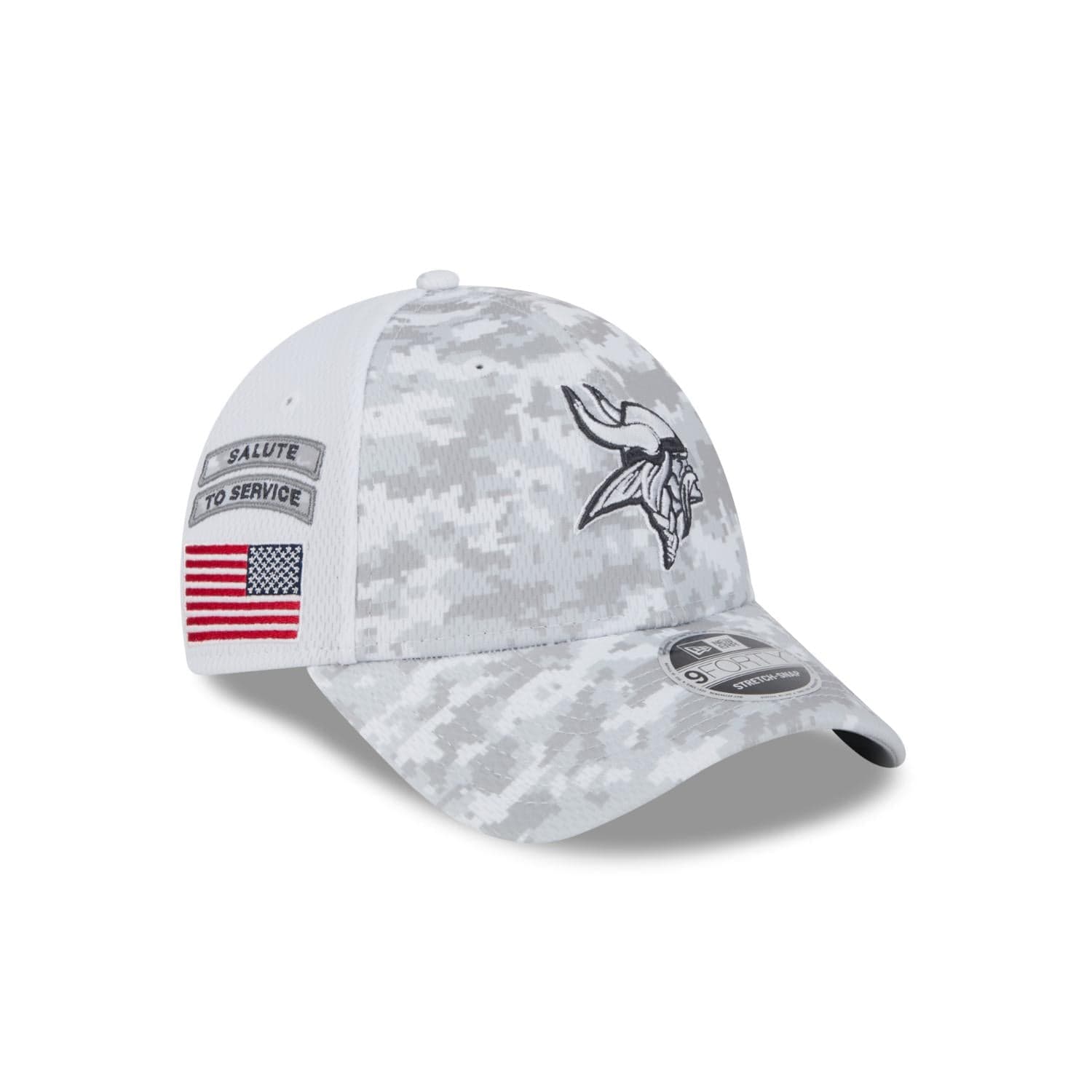 Minnesota Vikings 2024 NFL Salute to Service New Era 9FORTY Cap Weiß - STADIUMDREAMS