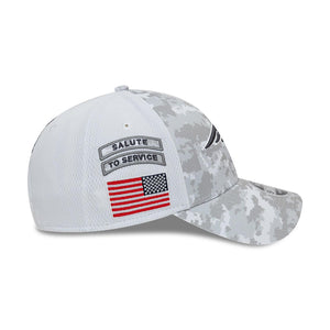 New England Patriots 2024 NFL Salute to Service New Era 9FORTY Cap Weiß - STADIUMDREAMS