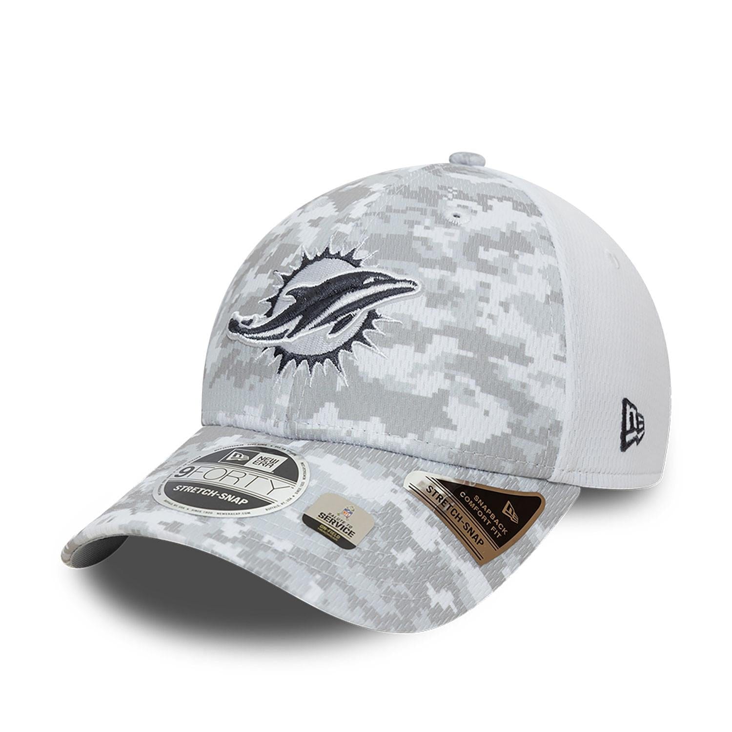 Miami Dolphins 2024 NFL Salute to Service New Era 9FORTY Cap Weiß - STADIUMDREAMS