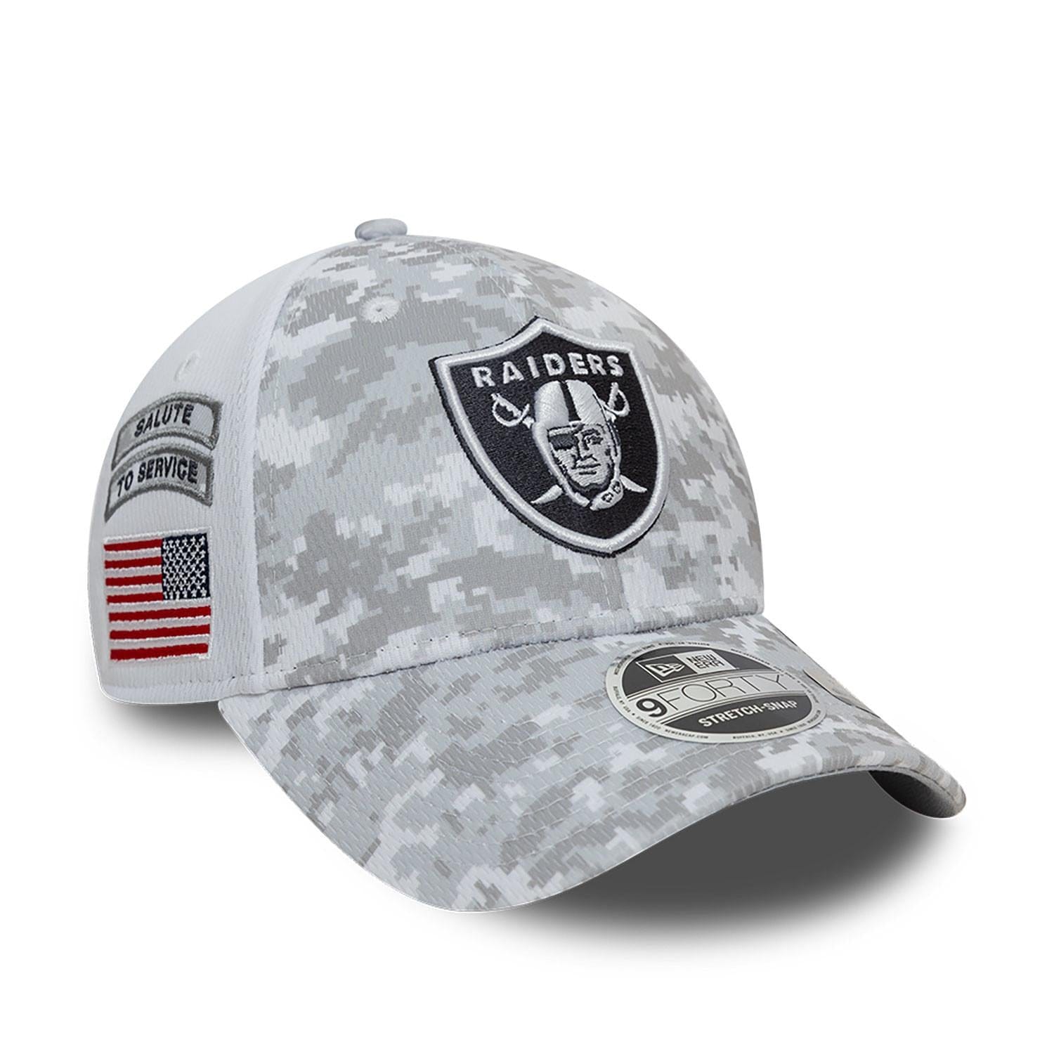 Las Vegas Raiders 2024 NFL Salute to Service New Era 9FORTY Cap Weiß - STADIUMDREAMS