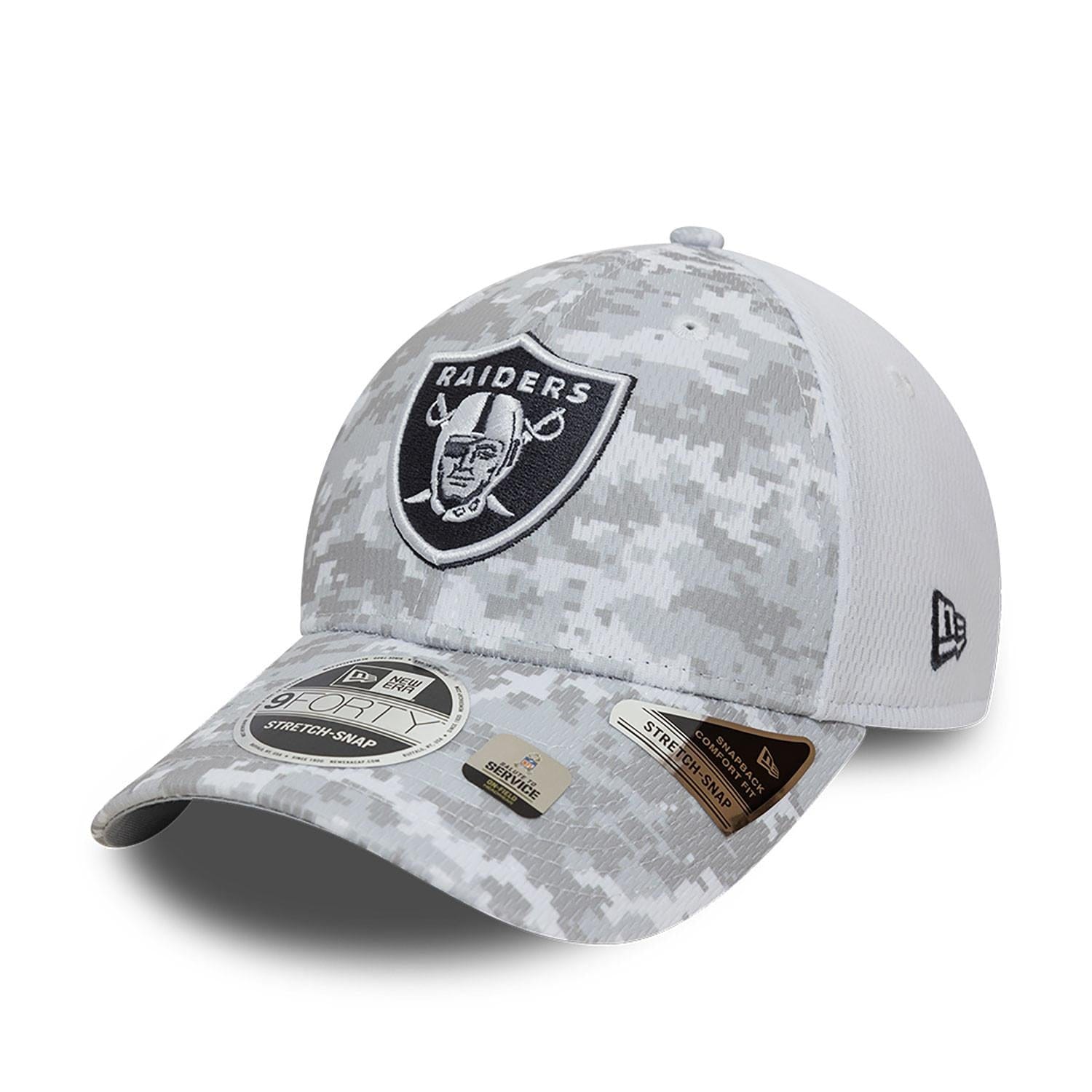 Las Vegas Raiders 2024 NFL Salute to Service New Era 9FORTY Cap Weiß - STADIUMDREAMS