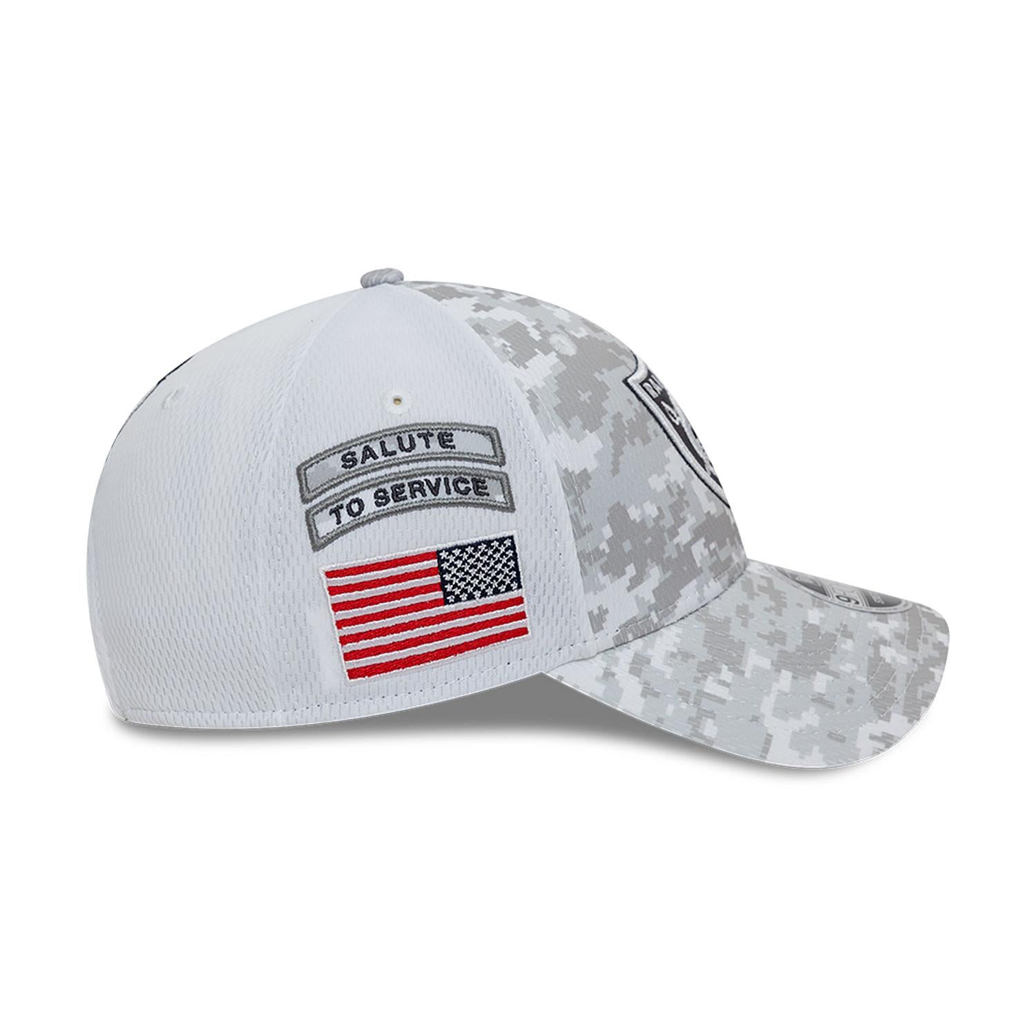 Las Vegas Raiders 2024 NFL Salute to Service New Era 9FORTY Cap Weiß - STADIUMDREAMS